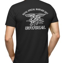 네이비멀티샵 쿨드라이 반팔 UDT/SEAL독수리(검/흰)