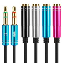 칼론 APC-A23 이어폰 헤드셋 마이크 변환케이블 1M Y형 4극 헤드폰 PC 노트북 3.5mm 스마트폰 강의 회의 작업 음악감상 대학생 작곡가 금도금 친환경TPE 내구성, 칼론 APC-A23 이어폰 변환케이블 블랙