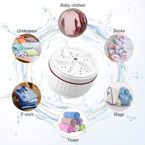 미니세탁기 속옷 양말 수건 미니 휴대용 USB 충전 초음파 터보 세탁기 세탁물 버킷 세면대 욕실 싱크대에, 한개옵션0