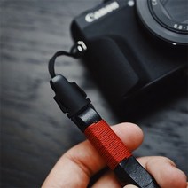 ricoh gr3 gr2 canon g7x 용 handmade leather camera 손목 핸드 스트랩, 블랙 레드