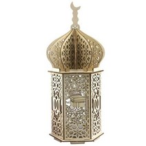 테슬라 호환 용품 꾸미기 Wooden Palace Ornament Ramadan Decoration For Home Aid Eid Mubarak Kareem Isla, C
