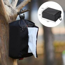 케이스 두루마리 두루말이 휴지 점보롤 핸드타올 야외 캠핑 냅킨 종이 보관 가방 방수 티슈 홀더 휴대용 여행 하이킹 화장지 상자, [01] Black Tissue Bag