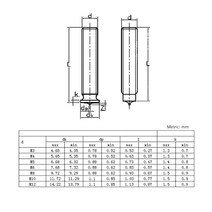스터드용접기 Welding Screws Spot Head M3 M4 M5 M6 M8 Size Solid Studs Full Standard Pitch Male Bolts, 01 M3 (50pcs)_02 8mm