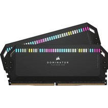 CORSAIR DOMINATOR 플래티넘 RGB DDR5 RAM 32GB (2x16GB) 5600MHz CL36 인텔 XMP iCUE 호환 컴퓨터 메모리 - 블랙 (CMT32GX5, Black_32GB (2x16GB)