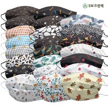 SW크린텍 국내산 대형 덴탈마스크 50매입 대형패션마스크 MB필터 일회용마스크