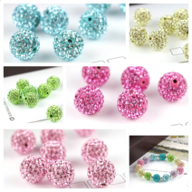 스와로브스키 큐빅 비즈볼 10컬러 팔찌만들기 DIY 비즈재료, 16mm, 올리브그린