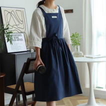 공에이프런 쏘잉별 다이소앞치마 수달사순앞치마 수달사순 키네틱피플 앞치마브랜드 네일, 다크 블루