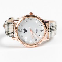 HLoios 여자 학생 손목 시계 CU994 래빗 디자인에 스트라이프 패턴