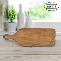 [SOUL] 마호가니 손잡이 롱플레이트 도마 40x13x2cm