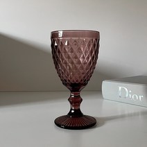 보스턴 고블렛잔 유리 300ml 1P 9color, 딥퍼플(플리츠)