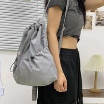 요즘대세 핫신상 모레인 스트링 포켓 나일론 무지 백팩 여성 여자 학생 학원 여행 보조 가벼운 나일론 가방