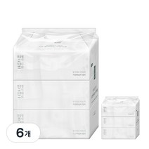 정석대로 뽑아쓰는 3겹 키친타올 무형광 주방 키친타월, 100매, 6개