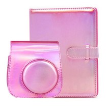 필름 카메라 폴라로이드 사진기 플로라이드 인화 미니 Instax Mini 11 9 8 용 PU 가죽 카메라 케이스 (숄더, 08 Case and Album Kit