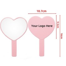 예쁜전신거울 인테리어거울 엔틱거울 맞춤 로고 휴대용 메이크업 거울 5 개 대량 도매 속눈썹 연장 용품, 10 Heart-Pink