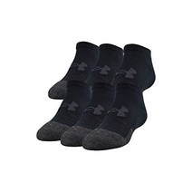 언더아머 유스 퍼포먼스 테크 노쇼 양말 멀티페어, 6, 블랙(6쌍)_작은