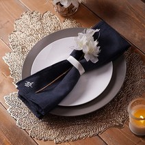 [정민이네샵] 라라 홈스타일링 테이블매트 리프패턴2p, 36cmX47cm, 화이트상자(리본)-로즈골드