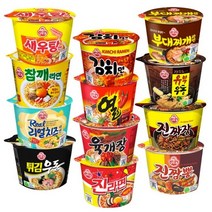 오뚜기 용기 컵라면 12종 진라면 매운맛+김치면+육개장+새우탕+참깨+열라면+튀김우동+진짜장+진짬뽕+유부+부대+리얼치즈, 2세트