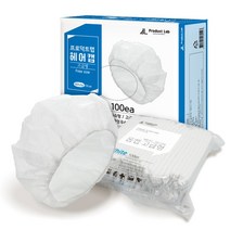 프로덕트랩 일회용 헤어캡 100매 부직포 위생모 라운드캡 조리모 주방모자, 헤어캡 일반 박스형 100매