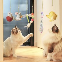 고양이 장난감 부착형 모빌 낚시 움직이는 소리나는 장난감, 1개, 잠자리