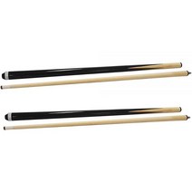SUNWIN 48인치 풀 큐 스틱 견목 당구 하우스 큐2피스 2개 세트, 48 Inches