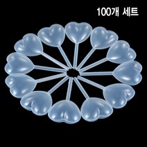와이지알씨 플라스틱 스포이드 하트 4ml 세트 일회용 디저트용 케이크, 100개