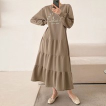 [세인트이브] AR112 빅사이즈 기모 캉캉 롱원피스