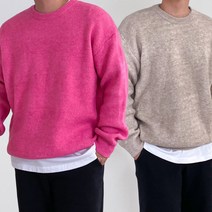 와이샵 / 포근 솜사탕 모찌 오버핏 라운드니트 5color