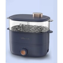 350W 다기능 전기 음식 증기선 계란 보일러 스팀 밥솥 요리 아침 식사 기계 끓는 2 레이어 타이밍, 02 Blue_01 220-240V_02 EU