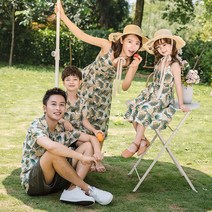 여름 엄마 아빠 호캉스 파인 트리 시밀러 가족여행 패밀리룩