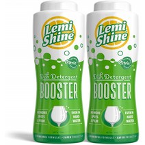 Lemi Shine Booster Natural Lemon Additive Hard Water Stain Remover for Dishes and Glassware 24oz x2팩