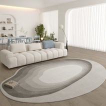 러그 카페트 카펫 Modern Luxury Living Room Decoration Carpet Irregular Creamy Bedroom Bedside Bay Wi