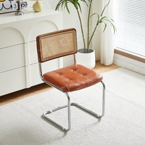 세스카 레트로 식탁 의자 다이닝 앤트 오스카 카페체어, 01.브라운 우드 등받이-다크 브라운 쿠션