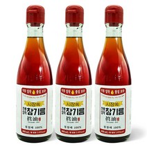 시장쏙 전통압착 참기름, 3개, 300ml