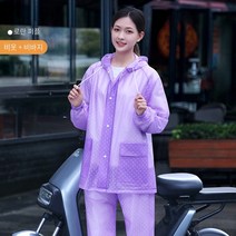LIANGPIN 여성 비옷 자전거 오토바이 라이딩 캠핑 낚시 프리미엄 초강력 방수 우비 상하의 세트
