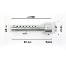 오토바이머플러 마후라 배기구 범용 실버 배기 소음기 소음 제거기 배기 조절 소음기, 실버-42