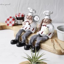 주방 카페 장식 요리사 주방장아저씨 인형 정원 이사