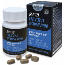[울트라 블랙마카 1200] 헬스트레이너들의 애용품 페루산 블랙마카 남성 활력 영양제, 60정, 1개