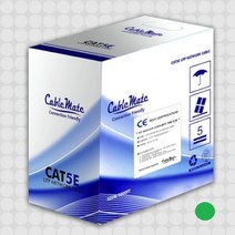 케이블메이트 CAT5e UTP 305M 그레이 단선 랜선 랜케이블 시공용 납품용, cat5e utp 305m 그린, 1개