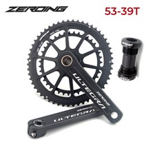 자전거크랭크세트 크랭크암 세트 공구 체인링 티탄볼트 분리ZEROING-로드 바이크 크랭크 GXP 50-34/52-36/5, 11 Crank 53-39T BB_03 175mm