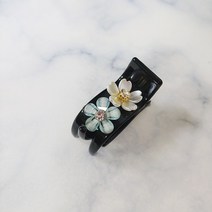 SUNNYDAY 꽃 진주 큐빅 미니 헤어집게핀 악어집게 앞머리 반머리 성인 여성 헤어핀 머리핀 헤어클립 헤어고정핀 삔 BBB2