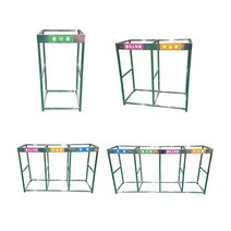 스텐 분리수거함 분리수거대 200리터 재활용 쓰레기 대형 대용량 아파트 야외 외부 빌라 공사현장 학교 빌라, 3구
