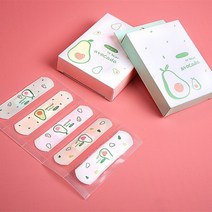 캠핑용품 안전용품 생존용품 사랑스러운 귀여운 밴드 보조 일회용 상처 스티커 카와이 응급 키트 어린이용, 03 avocado