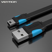 Vention-미니 소형 usb 케이블 0.5m 1m 1.5m 2m 휴대폰 핸드폰용 데이터 충전기 핸드폰 MP3 MP4 GPS 카메라 HDD, [03] black 100cm