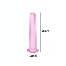 바디 컵 진공 부항기 얼굴 피부 탄력 복원 리프팅 페이셜 노화 지연 마사지 도구, Pink-5 2개