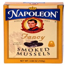 Napoleon FANCY SMOKED MUSSELS 3.66oz (3 Pack), 1