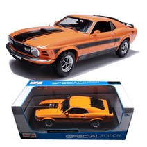 마이스토 1:18 1970 포드 머스탱 마하 1 올드카 클래식카 자동차모형 다이캐스트, 오렌지
