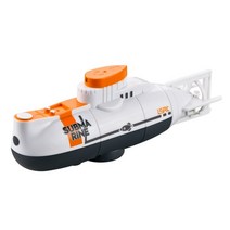 rc카 rc카조립 수족관 물고기 탱크에 대 한 미니 RC 잠수함 USB 충전식 6CH 원격 라디오 컨트롤 장난감 호버 기능 선물, 01 White