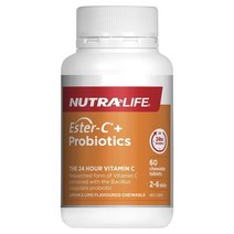 Nutra Life 에스터 C + 프로바이오틱 유산균 츄어블 Ester C + Probiotics Chewables 60정, 1개