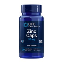 라이프익스텐션 아연 징크 Zinc Caps 50mg 90캡슐, 90정, 1개