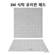3M 식탁 유리판 패드 테이블 충격완화 도트 유리받침, 20mm원형 36매시트 1장